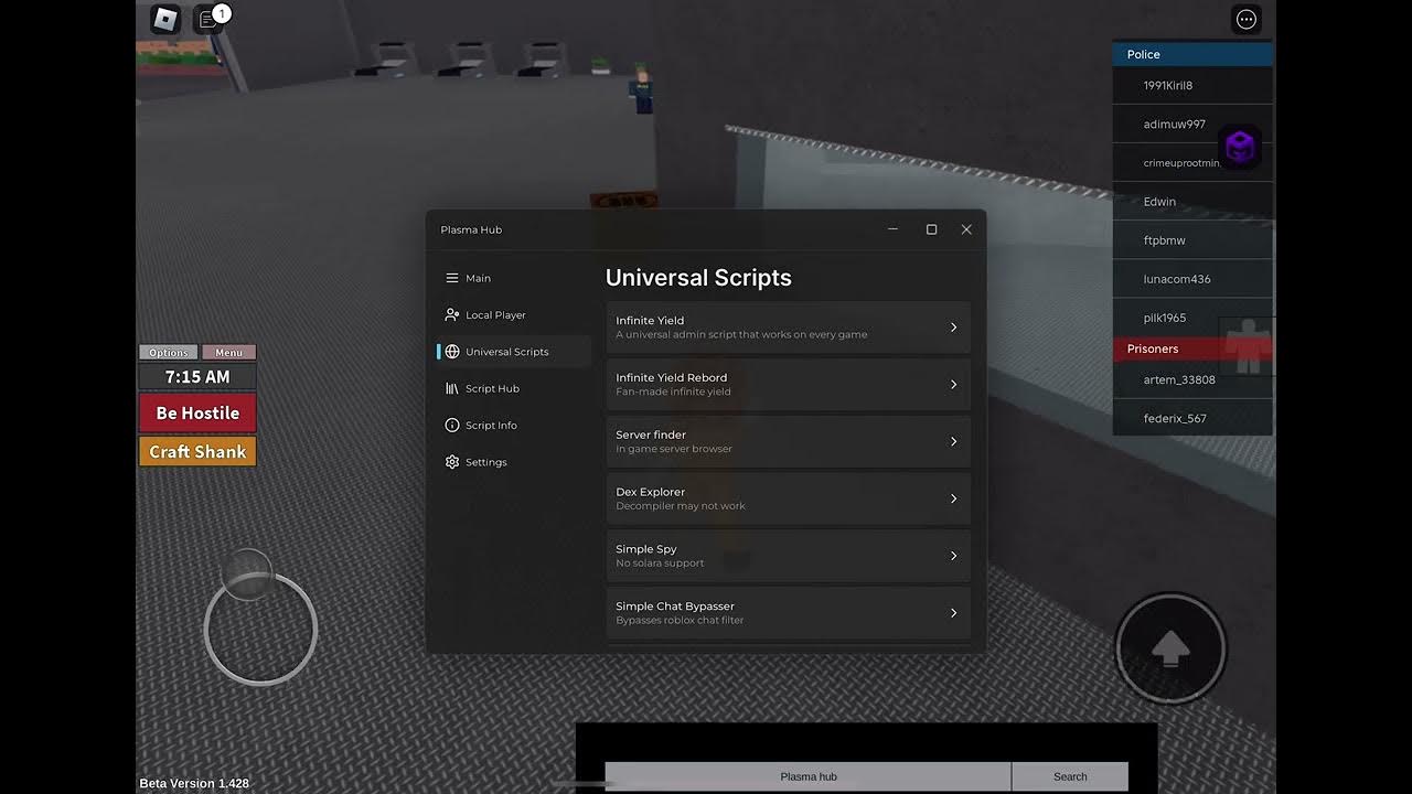 Roblox Fe Script Showcase (Plasma Hub) - YouTube