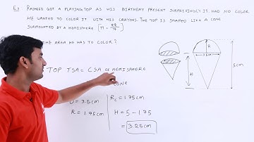 Class10th – Surface area of Combination of Solids Problem-1 | Tutorials Point