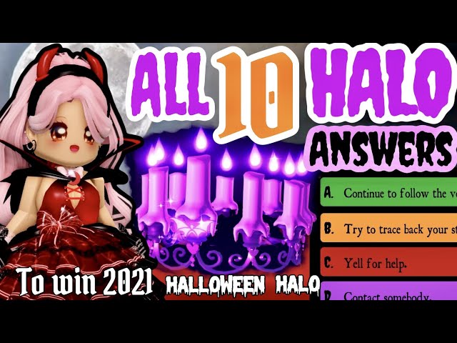 ANSWERS* How to WIN the New Halo! 🎃 Royale High Halloween Halo Fountain  Story Halloween Update 2022 in 2023