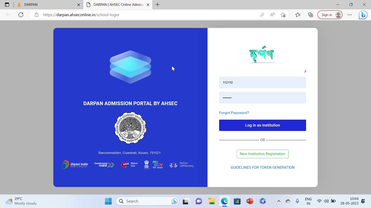 Admission in HS 1st Year (2023) through AHSEC-DARPAN portal: some important information for students