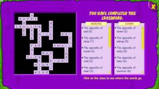 Bin Weevils - Opposites Crossword Answers