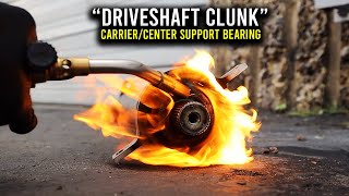 How to fix the "cowbell clunk" sound (E92 M3 center support bearing)