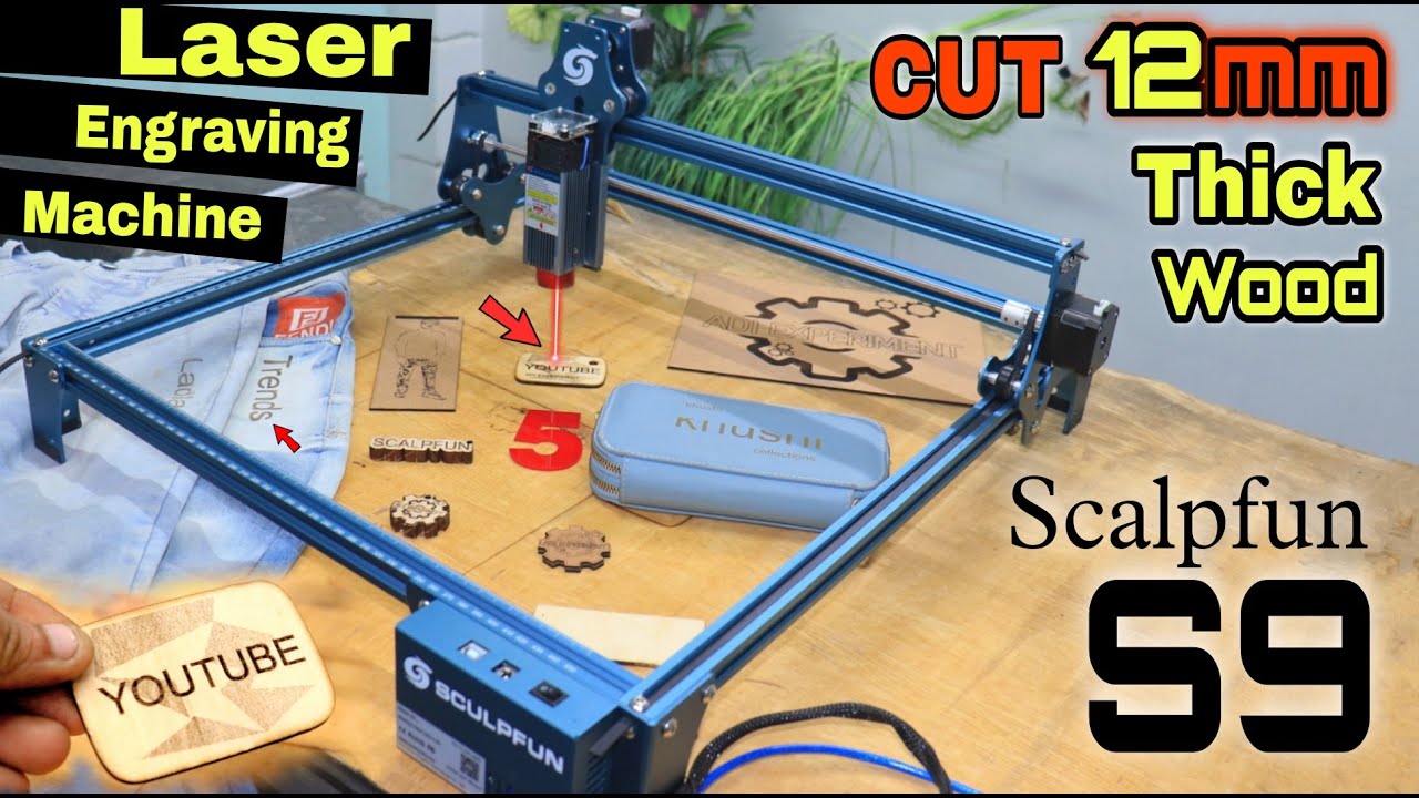 How To Engrave and Cut With Scalpfun S9 Laser Machine in Lightburn (Hindi) for Beginners