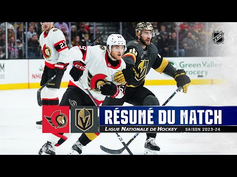 Sénateurs vs golden knights 17/12 | faits saillants