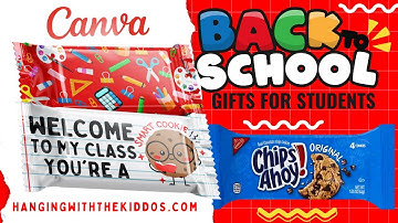 Back to School Gift Ideas| 4 Pack Cookies Wrapper Custom Party Favors