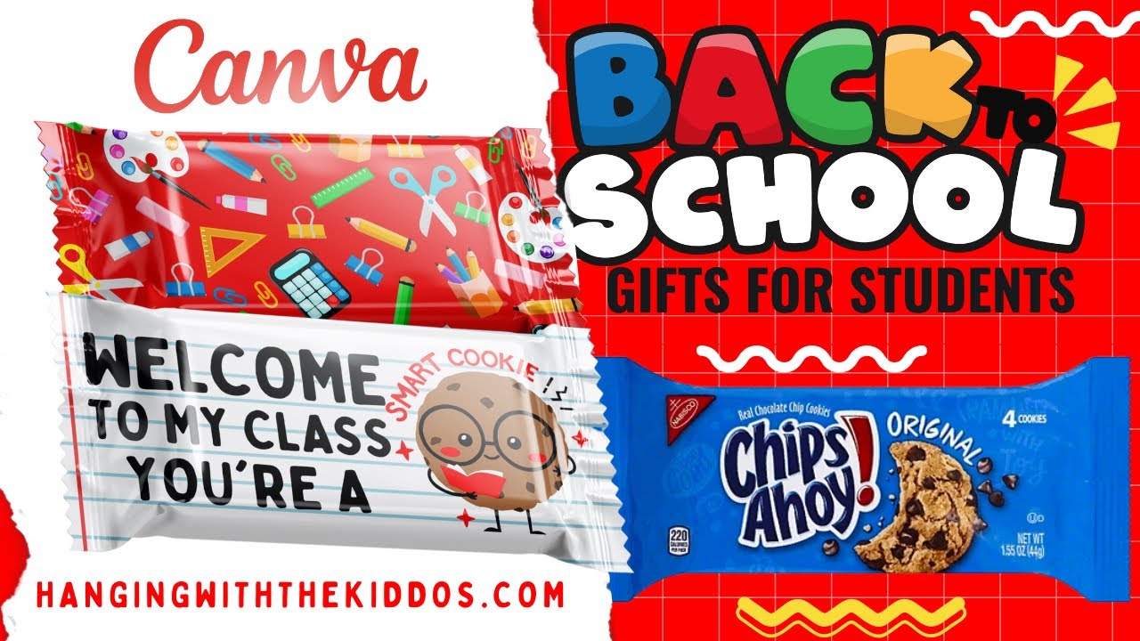 Back to School Gift Ideas| 4 Pack Cookies Wrapper Custom Party Favors