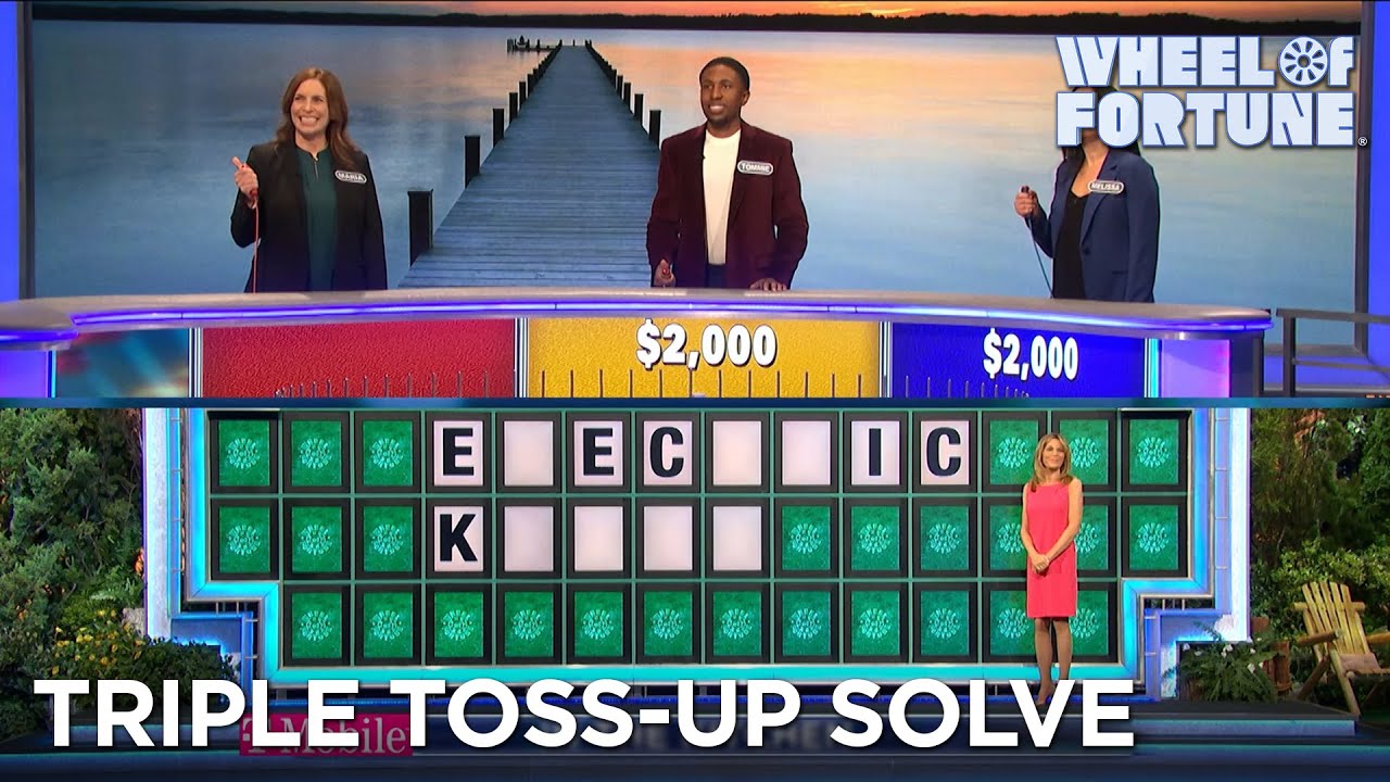 Melissa Solves Her First Puzzle in the Triple Toss-Up Round | Wheel of Fortune