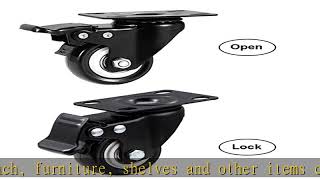Famous ASHGOOB 2" Caster Wheels Set of 4, Heavy Duty Casters with Brake, No Noise Locking Casters with Pol Wealth
