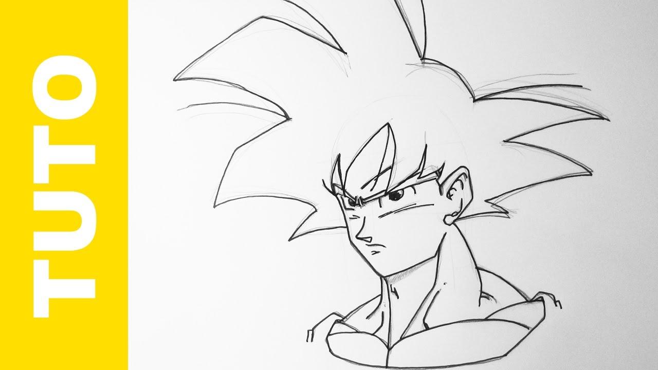 How To Draw Goku Dragon Ball Z Tutorial