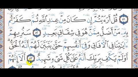 تلاوة سورة فصلت 53 54 هـ تجويد ص 90 92 صف 5 1