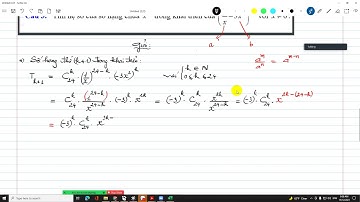Tìm hệ số của x^n trong khai triển của nhị thức Newtơn.