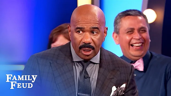 Boone throws Steve Harvey! | Family Feud