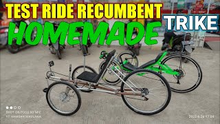 Uji Test Sepeda Roda 3 Produksi Asli Anak Indonesia || Recumbent Trike Home builder