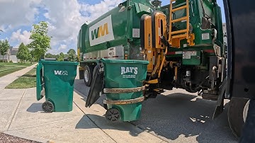 Close Up! WM Autocar Labrie Automizer Garbage Truck in Action!
