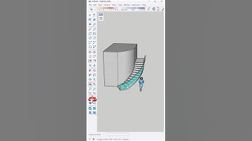 How to bend a staircase in Sketchup using Shape Bender plugin #sketchups #nicetower