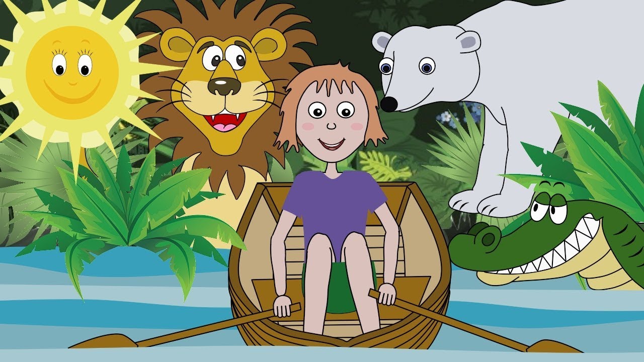 Row Row Row Your Boat Nursery rhyme for babies and toddlers from Sing and Learn