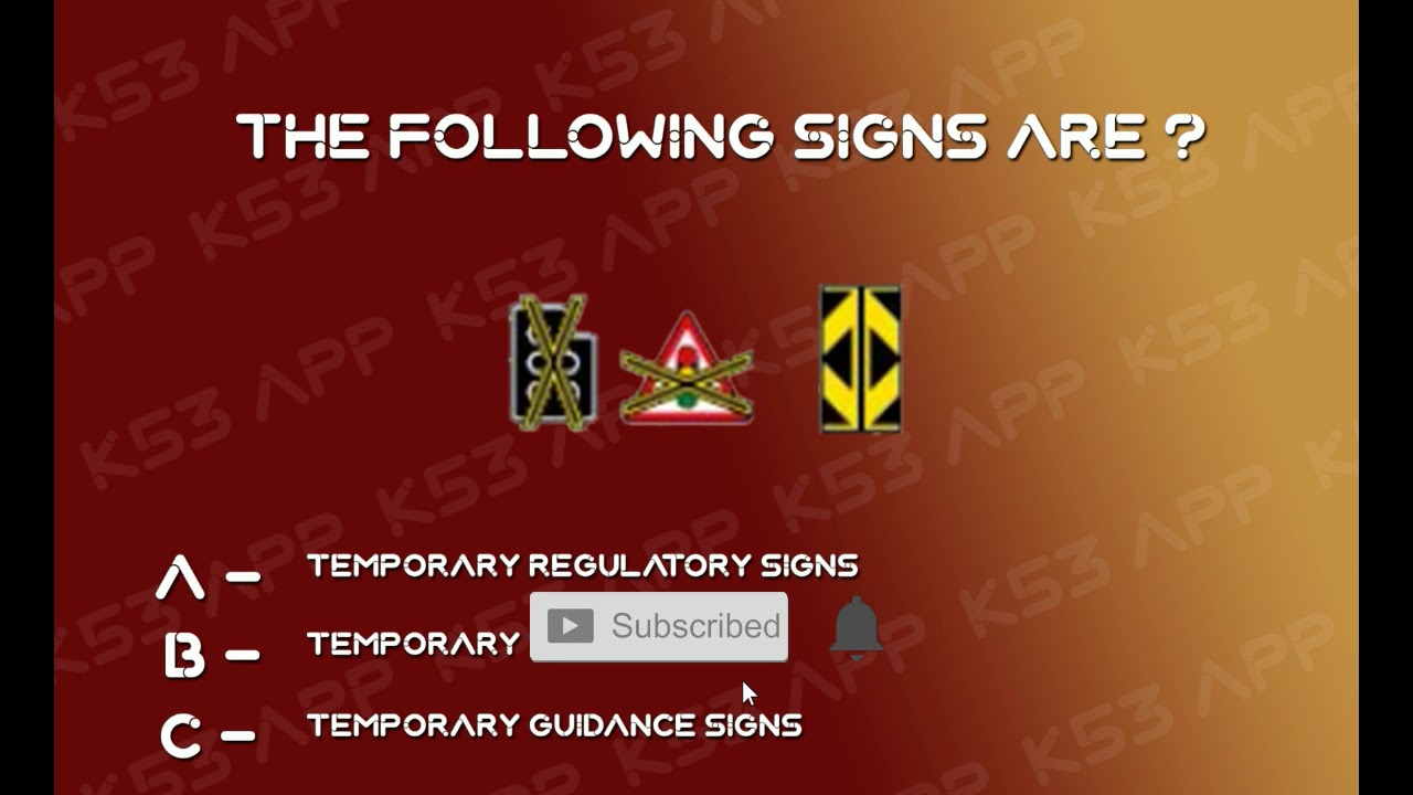 The following signs are | k53 learners test south africa - YouTube