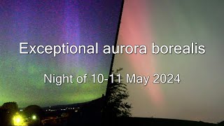 Exceptional aurora borealis display from Lancashire, UK - 10-11 May 2024