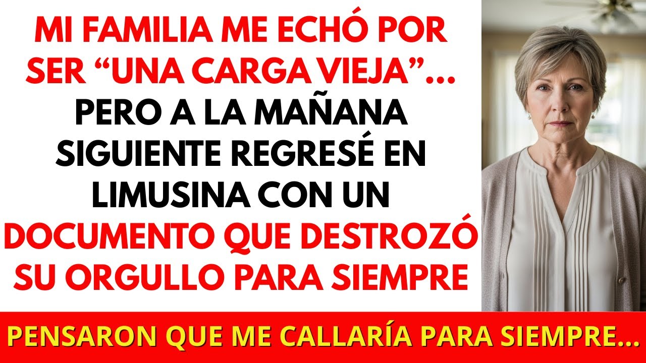 Mi Familia Me Echó De Mi Casa Por Ser “Muy Vieja”… A La Mañana Siguiente Llegué En Limusina.... 🚘💎