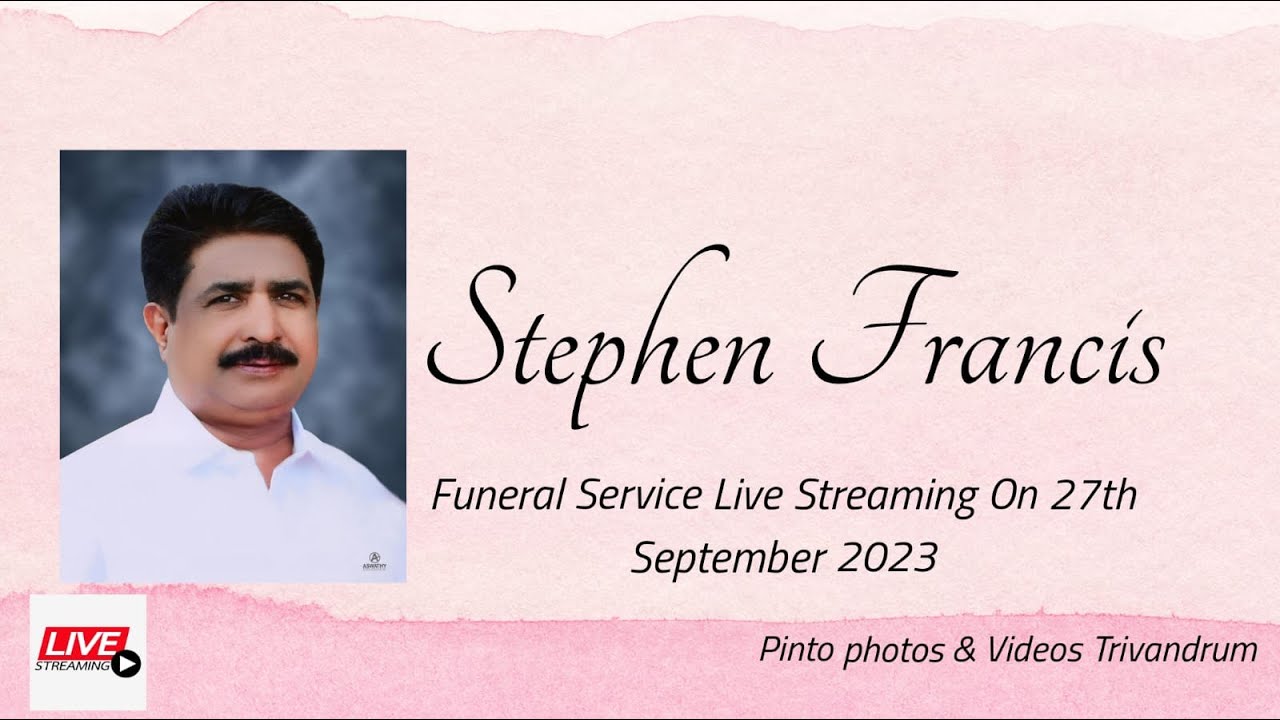 Stephen Francis Funeral Service Live Streaming - YouTube
