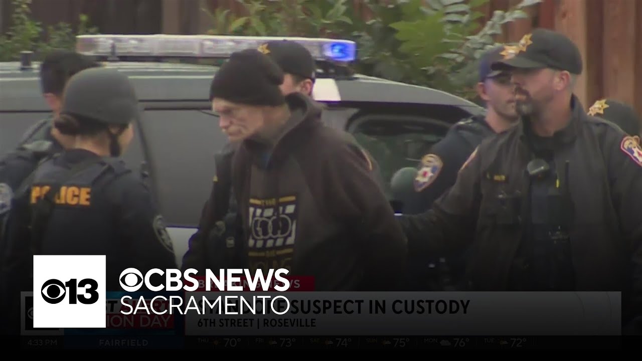 Burglary suspect arrested after standoff in Roseville - YouTube