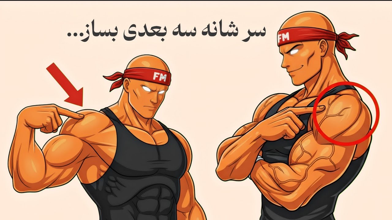 فقط با ۳ حرکت دمبل، سرشونه رو سه‌بعدی کن! 😈🔥 (بدون باشگاه)