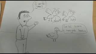 Seni Sordum Yıldızlara Karikatür