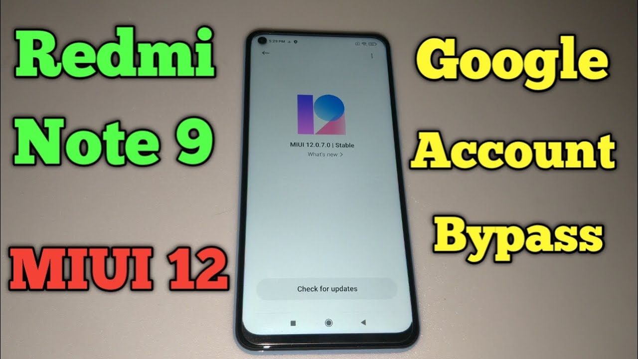 Note 9 frp. Redmi 9 FRP Bypass.