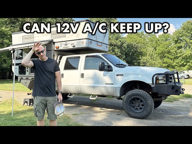 Summer Camping In a Pop-Up Truck Camper During Extreme Heat Wave