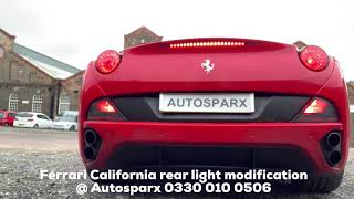 Athlete Statistics Autosparx. Ferrari California rear lighting modification