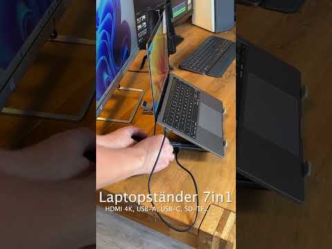 Видео: 7in1 Laptopständer mit integrierter Dockingstation