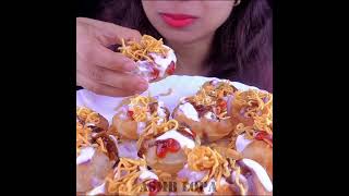 ASMR EATING INDIAN SNACKS DAHI PURI CHAAT/DAHI GOLGAPPA EATINg(DOI FUCHKA)MUKBANG #Shorts #YTShorts