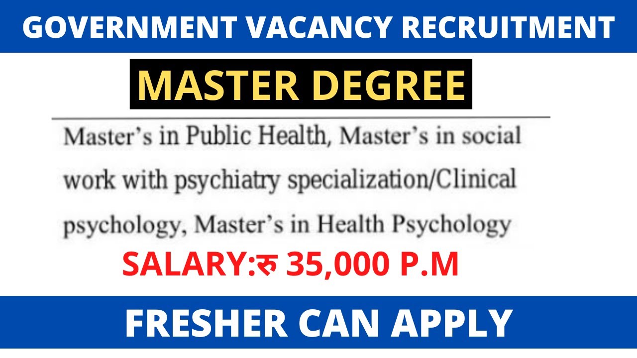 Government psychology recruitment 2022 psychology jobs in government regular jobs in
