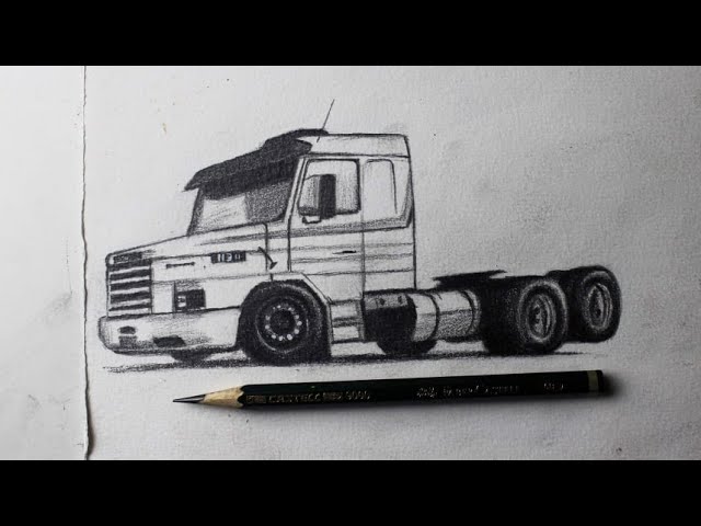 olha a 113 - Desenho de caminhão