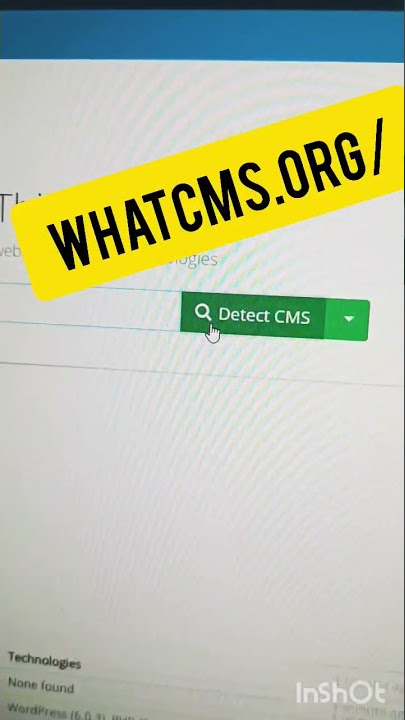 Know What CMS a website is using! #shorts #whatcms
