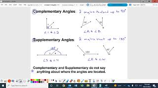 Geometry Notes 1-5 Angle Pairs