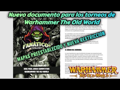 ⚔️🔥NUEVO DOCUMENTO PARA TORNEOS WARHAMMER THE OLD WORLD🔥⚔️UN DOCUMENTO MUY UTIL