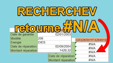 RECHERCHEV retourne #N/A, pourquoi ?