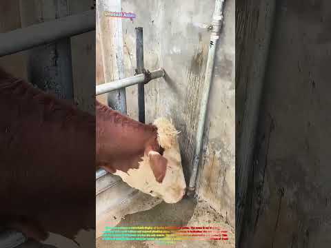 Satisfying Smart Cow: Watch a Clever Heifer Turn On the Water Tap Herself! 🐄💧