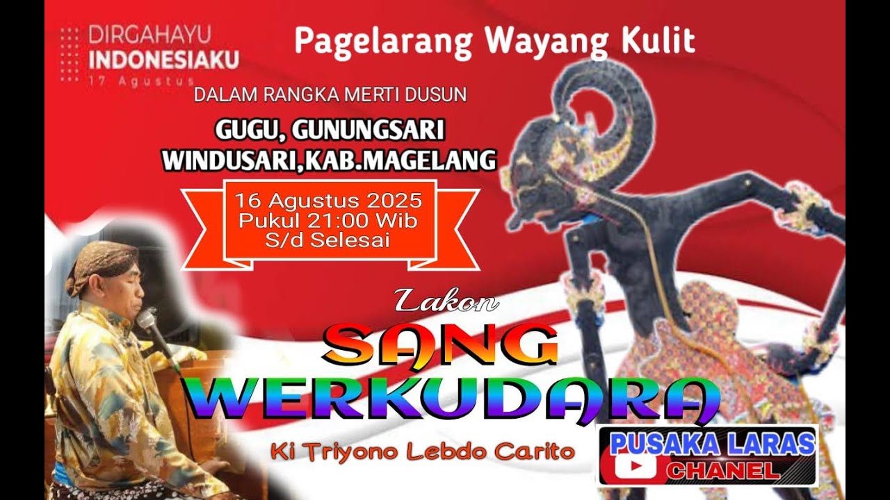 Wayang Kulit  "SANG WERKUDARA" Dalang Ki Triyono Lebdo Carito dari Pakis, Magelang wa 0857-2967-3099