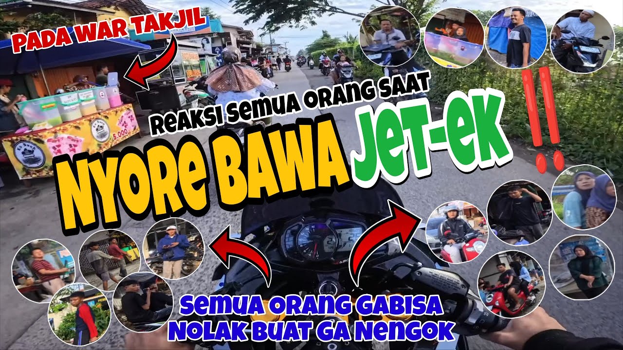 KETIKA BAWA ZX25R DI SORE HARI DI BULAN PUASA‼️TERNYATA JADI PUSAT PERHATIAN ORANG PADA WAR TAKJIL 