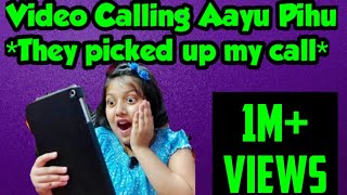 Video calling Aayu and Pihu|*They picked it up*|Aayu and Pihu show real number|chat and call screenshot 1