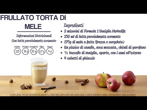 Ricetta Formula 1 Frullato Torta di Mele Herbalife - YouTube