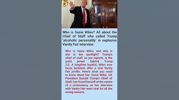 Who is Susie Wiles? All about the Chief of Staff who called Trump ‘alcoholic ....