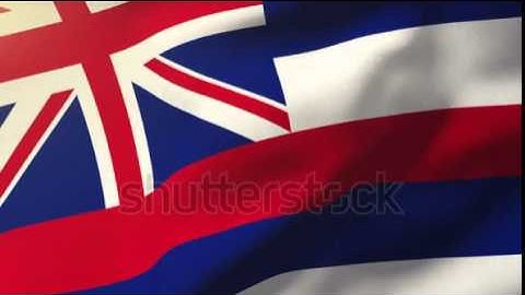 hawaii flag waving in the wind. Looping sun rises style. Animation loop Stock video by