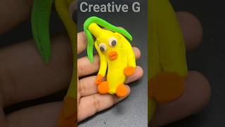 clay art-I made a banana out of clay | clay banana #claycraft #bananacartoon #banana