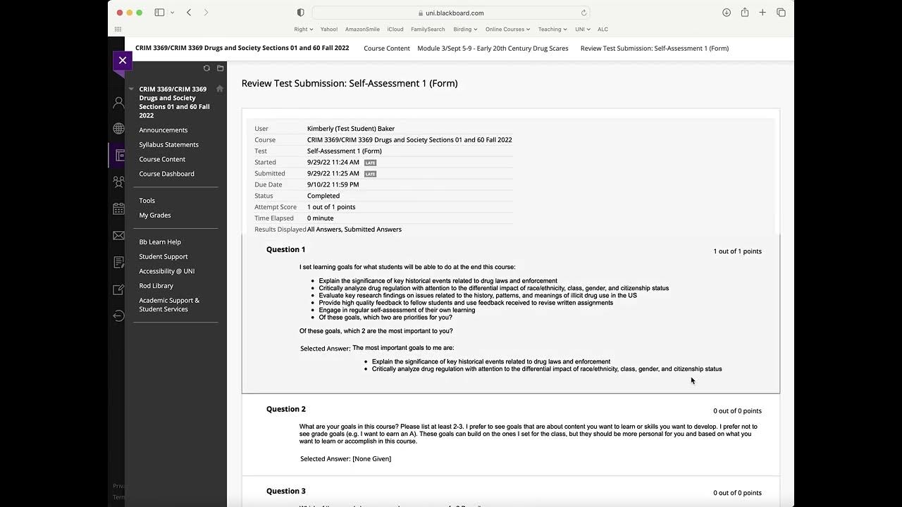 How to see answers to past tests in eLearning YouTube