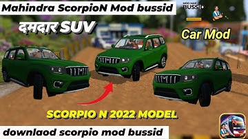 Mahindra Scorpio N Mod For bus simulator indonesia || Bussid new car Mod #mahindrascorpio #bussid