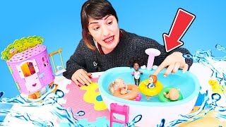 Bebekler için! Ümit&#39;in kreşinde havuz kuralım! Oyuncak ile eğitici videolar