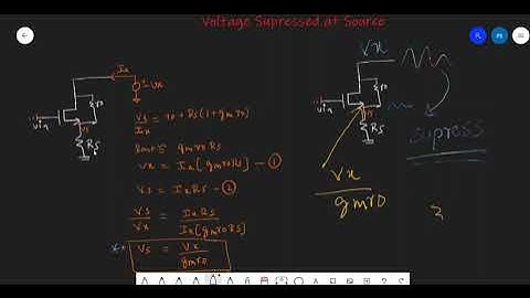 Common Source  Amplifier with degeneration resistance  : Voltage suppression